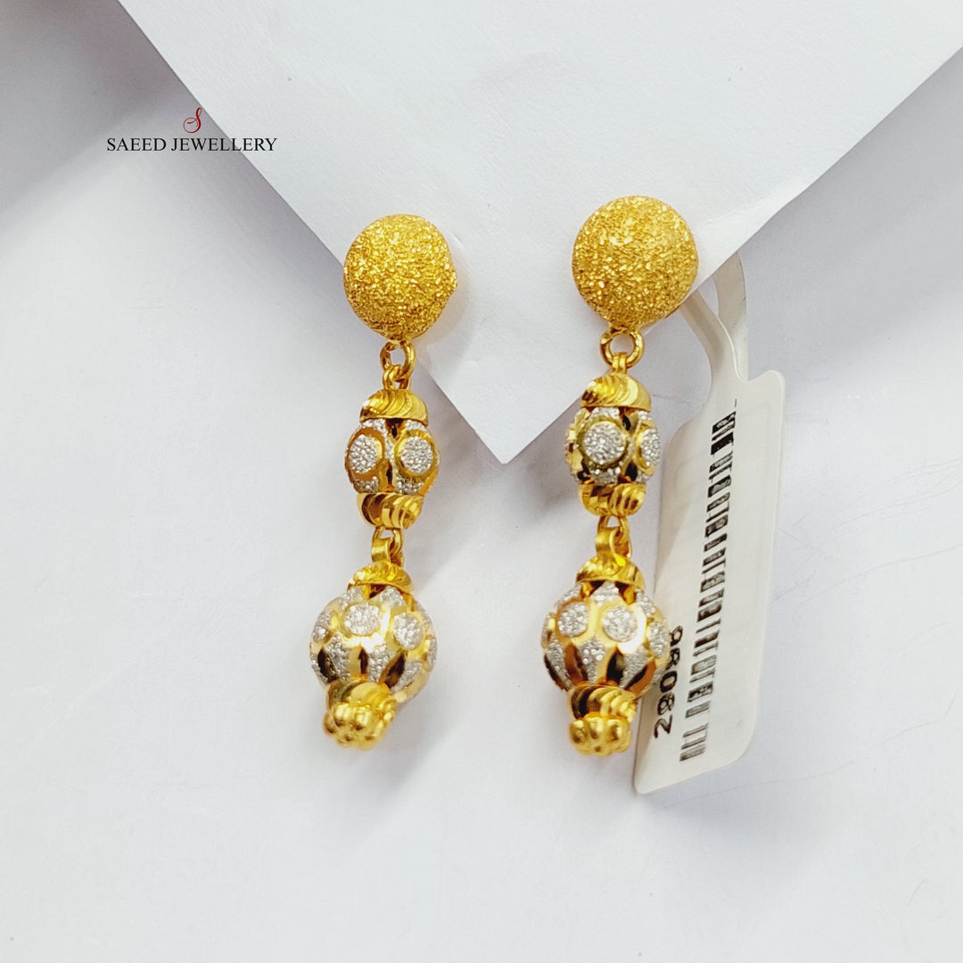 21K Gold Balls Earrings by Saeed Jewelry - Image 1
