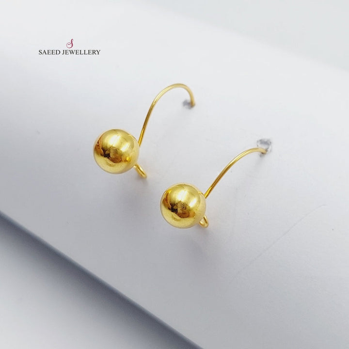 21K Gold Balls Earrings by Saeed Jewelry - Image 4