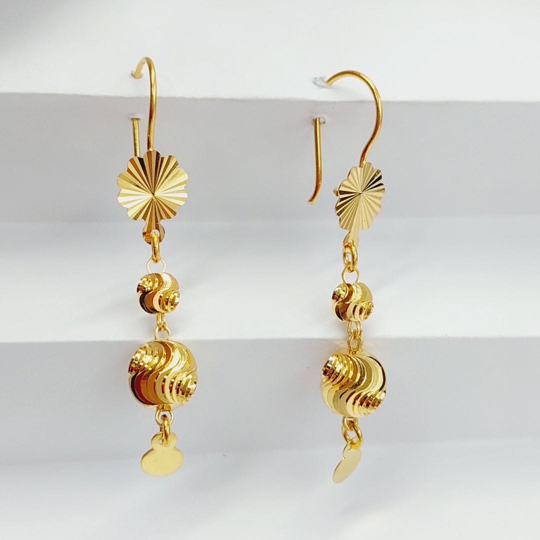 21K Gold Balls Earrings by Saeed Jewelry - Image 4