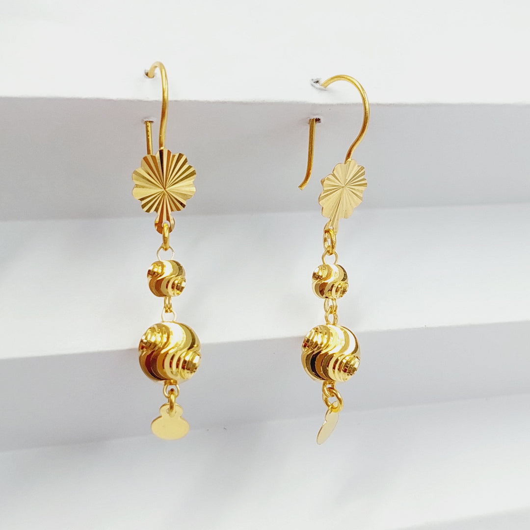 Balls Earrings Made Of 21K Yellow Gold by Saeed Jewelry-28154