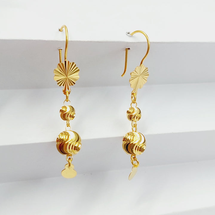 Balls Earrings Made Of 21K Yellow Gold by Saeed Jewelry-28154