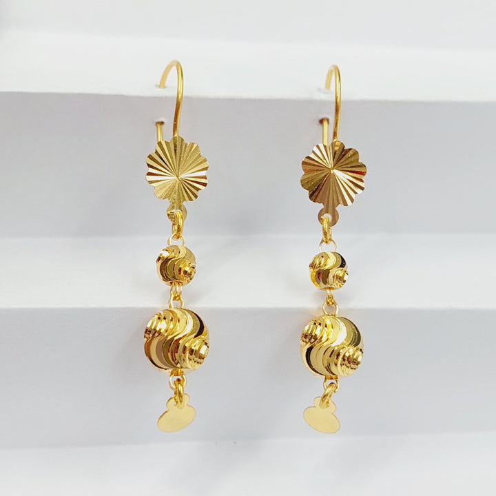 21K Gold Balls Earrings by Saeed Jewelry - Image 3