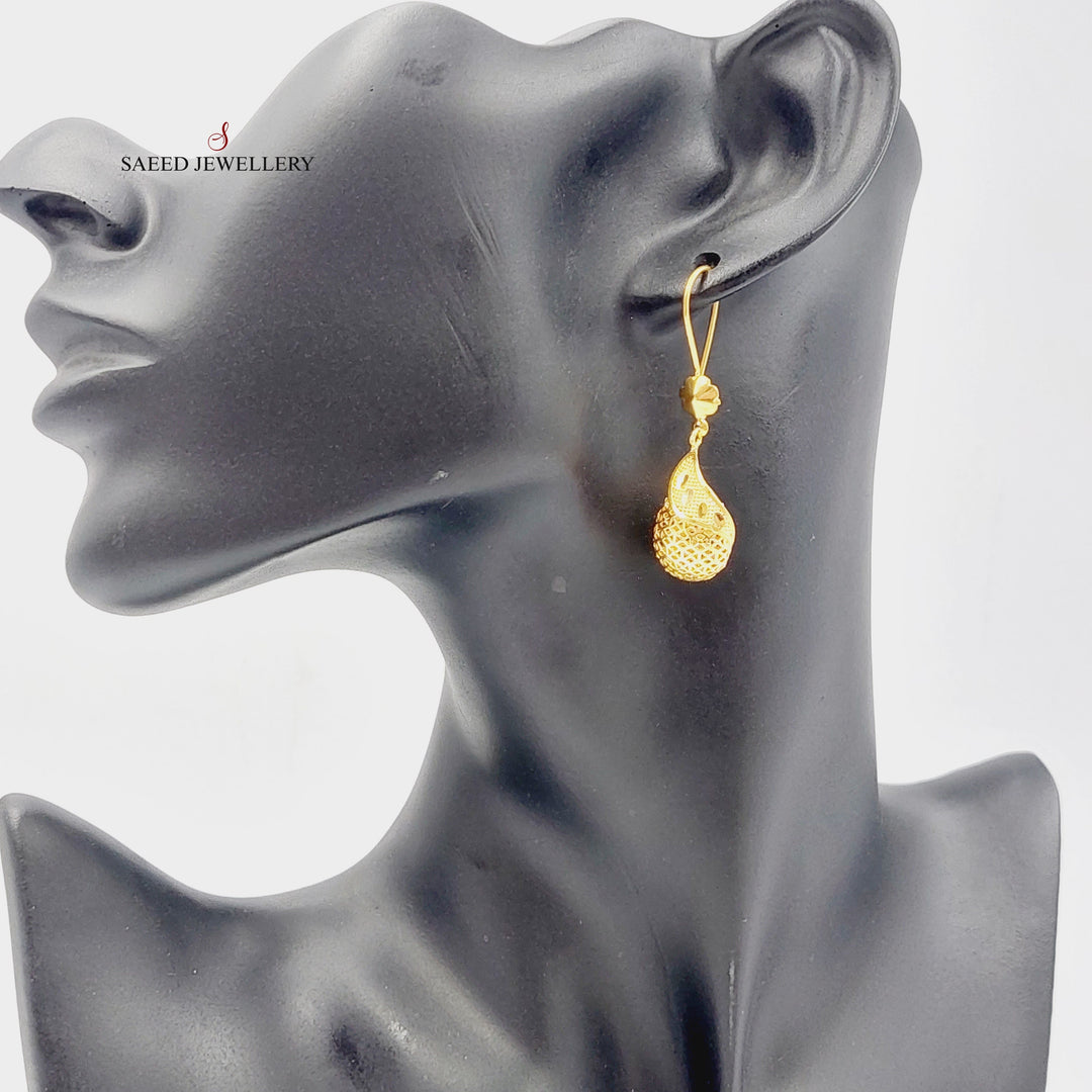 21K Gold Balls Earrings by Saeed Jewelry - Image 3