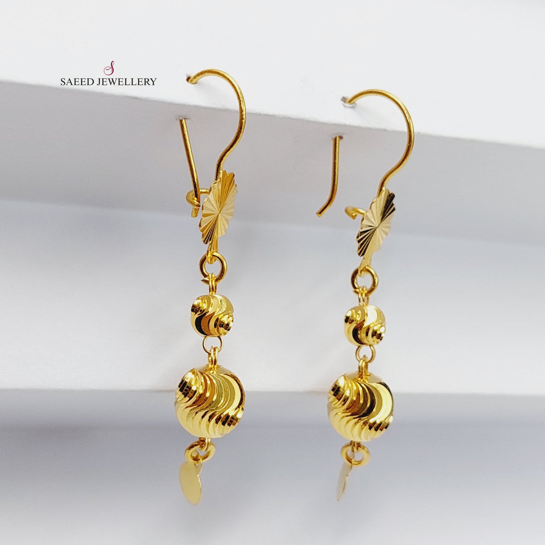 21K Gold Balls Earrings by Saeed Jewelry - Image 4