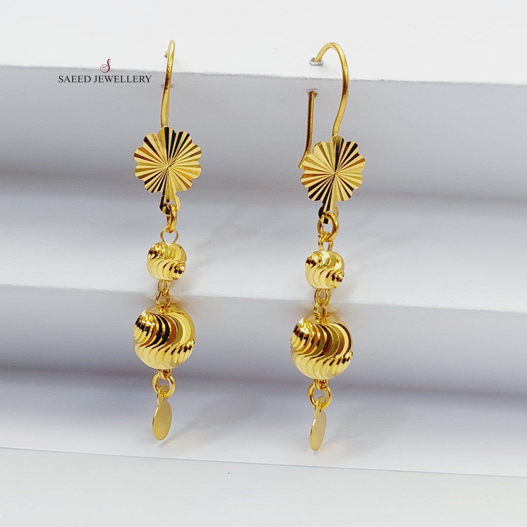 21K Gold Balls Earrings by Saeed Jewelry - Image 1