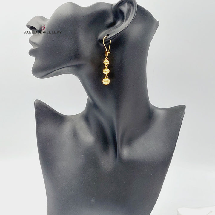 21K Gold Balls Earrings by Saeed Jewelry - Image 5