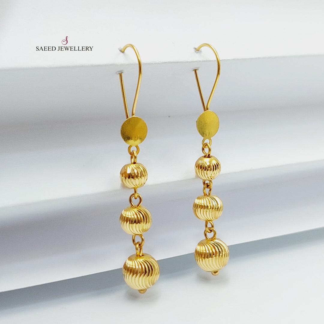 21K Gold Balls Earrings by Saeed Jewelry - Image 1