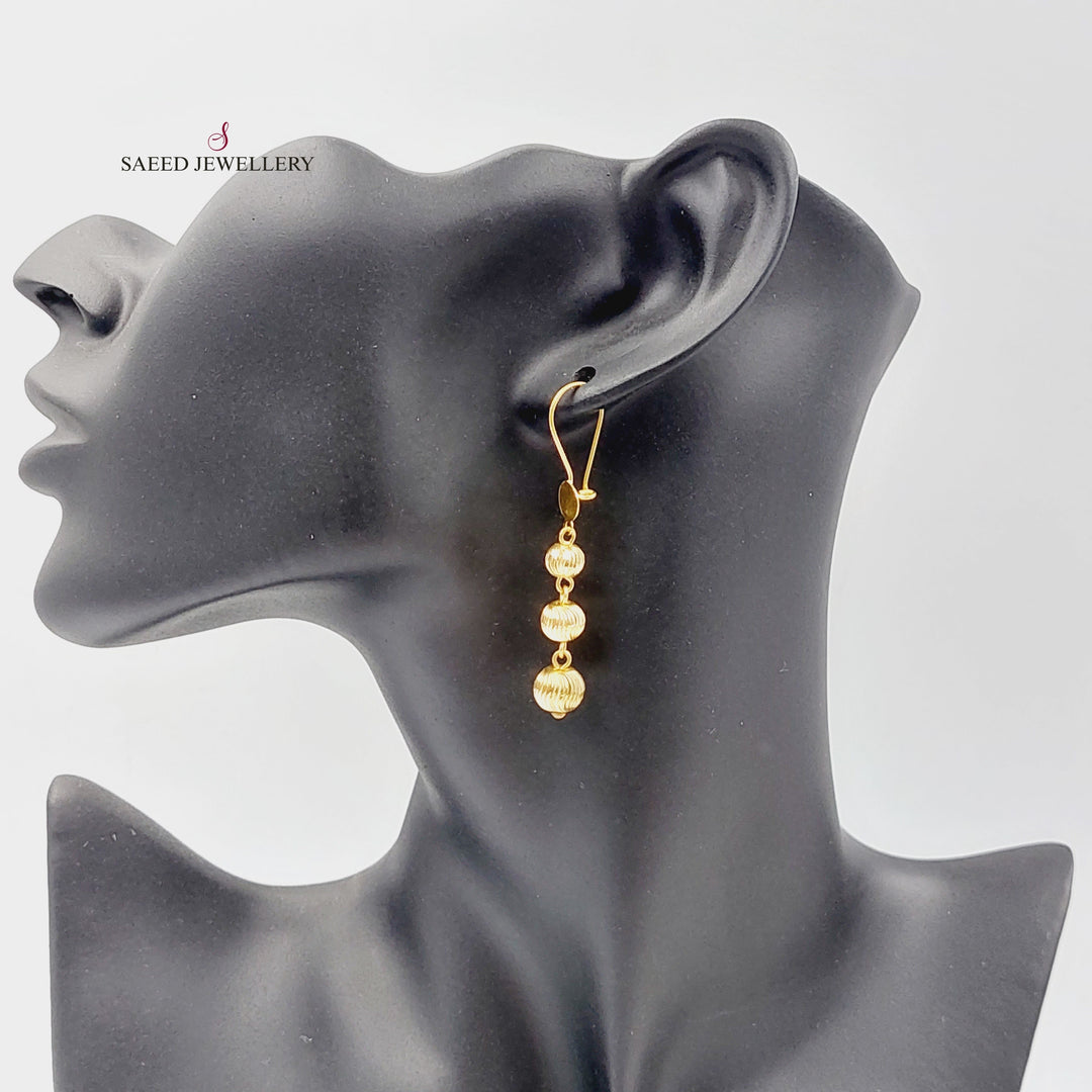 21K Gold Balls Earrings by Saeed Jewelry - Image 2