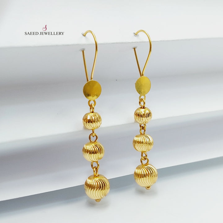 21K Gold Balls Earrings by Saeed Jewelry - Image 5