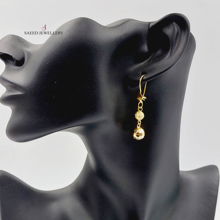 21K Gold Balls Earrings by Saeed Jewelry - Image 2