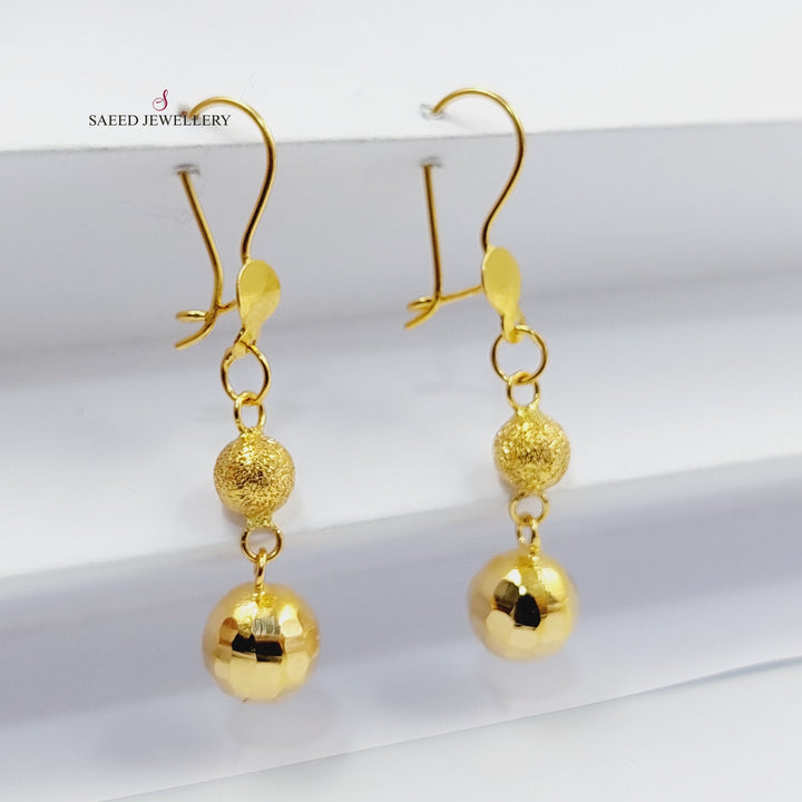 21K Gold Balls Earrings by Saeed Jewelry - Image 4