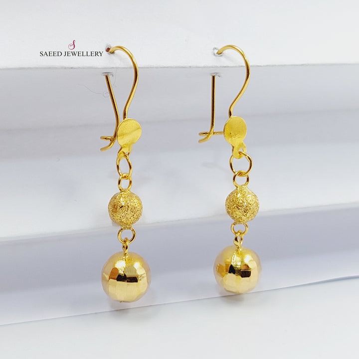 21K Gold Balls Earrings by Saeed Jewelry - Image 1