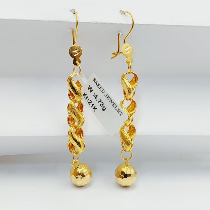 21K Gold Balls Earrings by Saeed Jewelry - Image 4