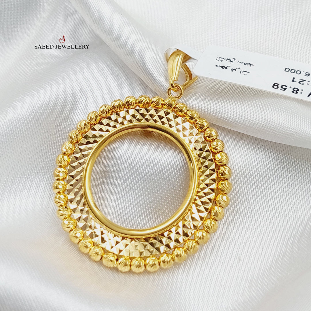 Balls Frame Pendant  Made Of 21K Yellow Gold by Saeed Jewelry-29075