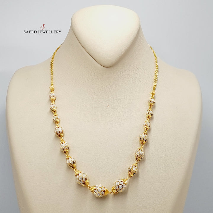 21K Gold Balls Necklace by Saeed Jewelry - Image 1