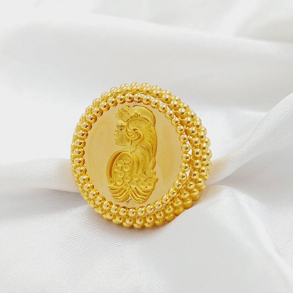 21K Gold Balls Ounce Ring by Saeed Jewelry - Image 2