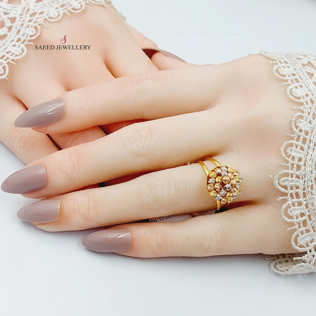 Balls Ring  Made Of 21K Colored Gold by Saeed Jewelry-30135