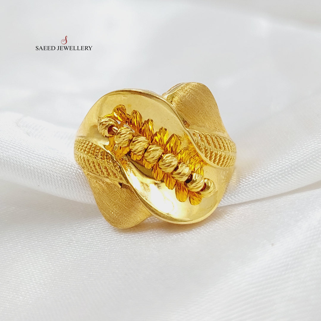 21K Gold Balls Ring by Saeed Jewelry - Image 1