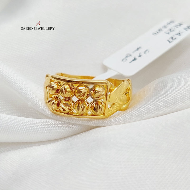 21K Gold Balls Ring by Saeed Jewelry - Image 3