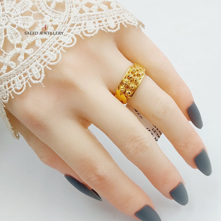 21K Gold Balls Ring by Saeed Jewelry - Image 4