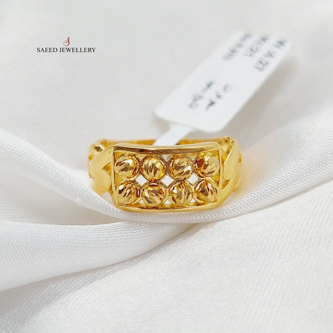 21K Gold Balls Ring by Saeed Jewelry - Image 1