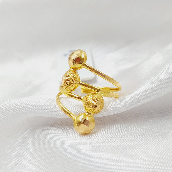 21K Gold Balls Ring by Saeed Jewelry - Image 3