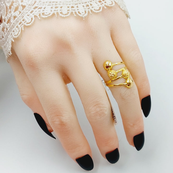 21K Gold Balls Ring by Saeed Jewelry - Image 4