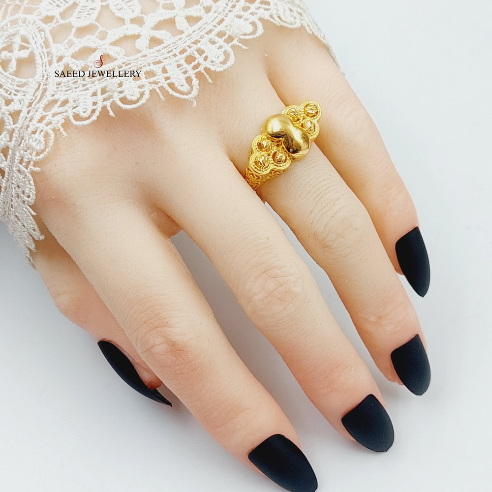 21K Gold Balls Ring by Saeed Jewelry - Image 2