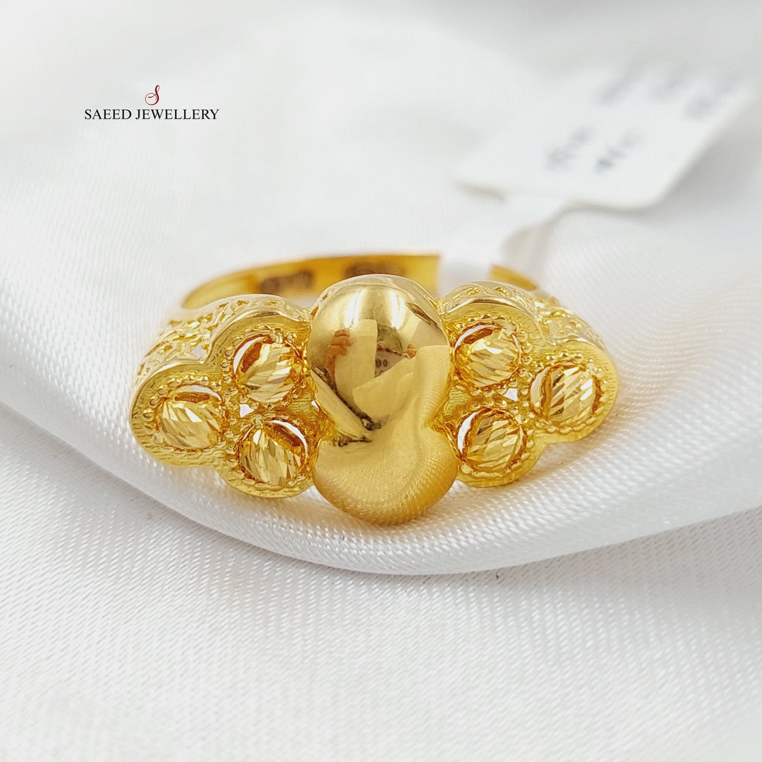21K Gold Balls Ring by Saeed Jewelry - Image 1