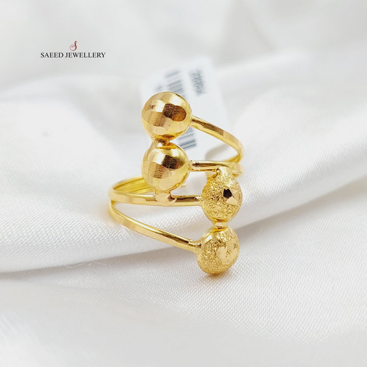 21K Gold Balls Ring by Saeed Jewelry - Image 3