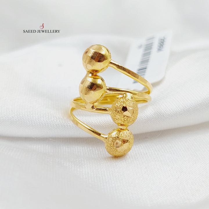 21K Gold Balls Ring by Saeed Jewelry - Image 1