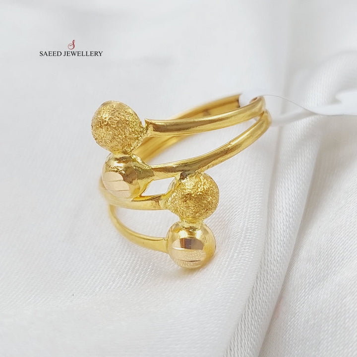 21K Gold Balls Ring by Saeed Jewelry - Image 4