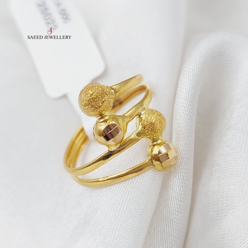 21K Gold Balls Ring by Saeed Jewelry - Image 6