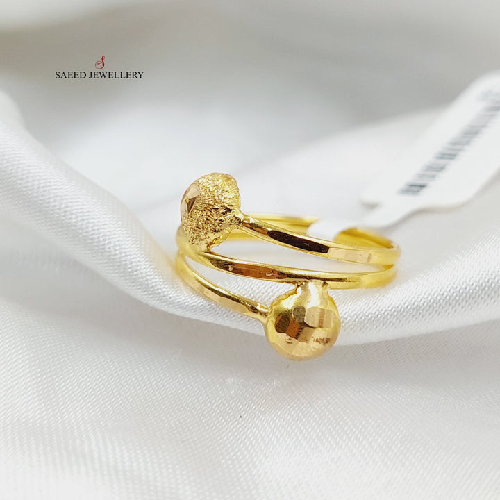 21K Gold Balls Ring by Saeed Jewelry - Image 2