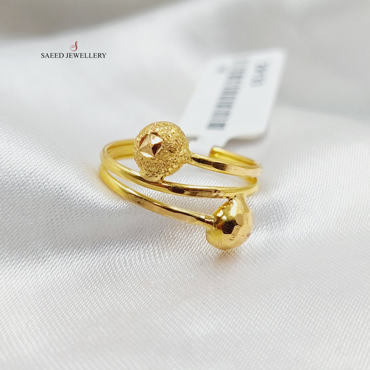 21K Gold Balls Ring by Saeed Jewelry - Image 1