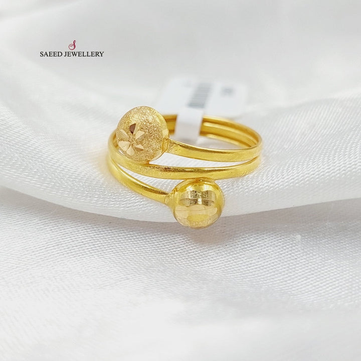 21K Gold Balls Ring by Saeed Jewelry - Image 3