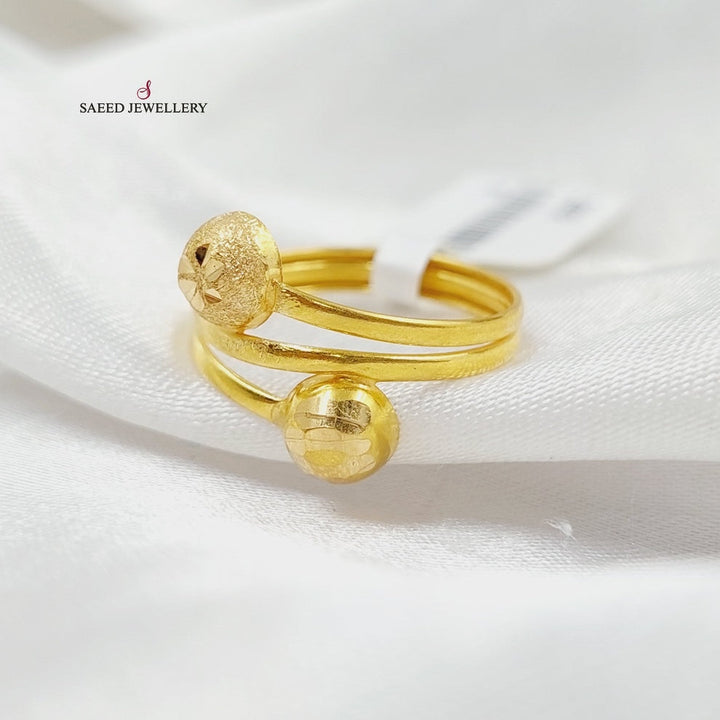 21K Gold Balls Ring by Saeed Jewelry - Image 1