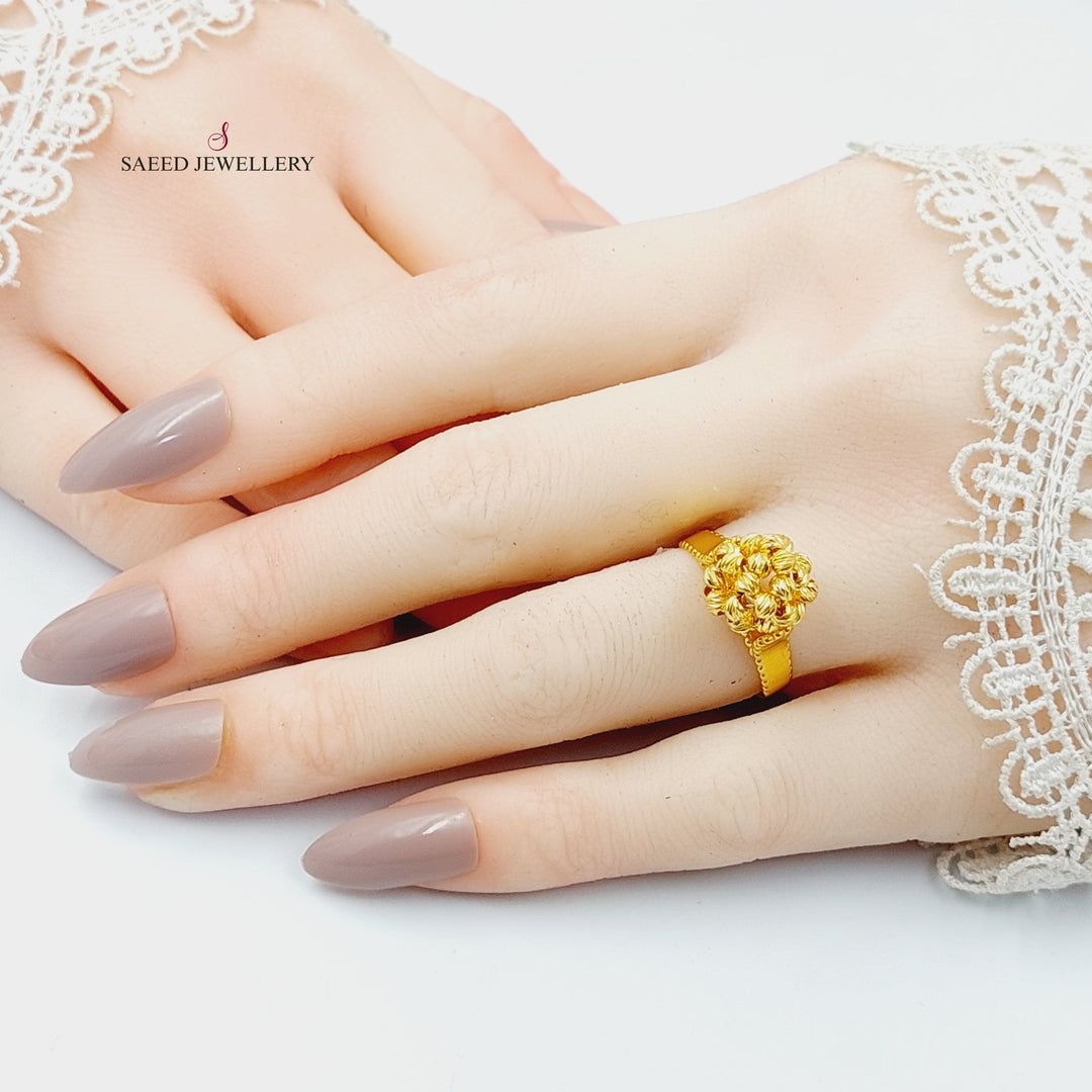 21K Gold Balls Ring by Saeed Jewelry - Image 5