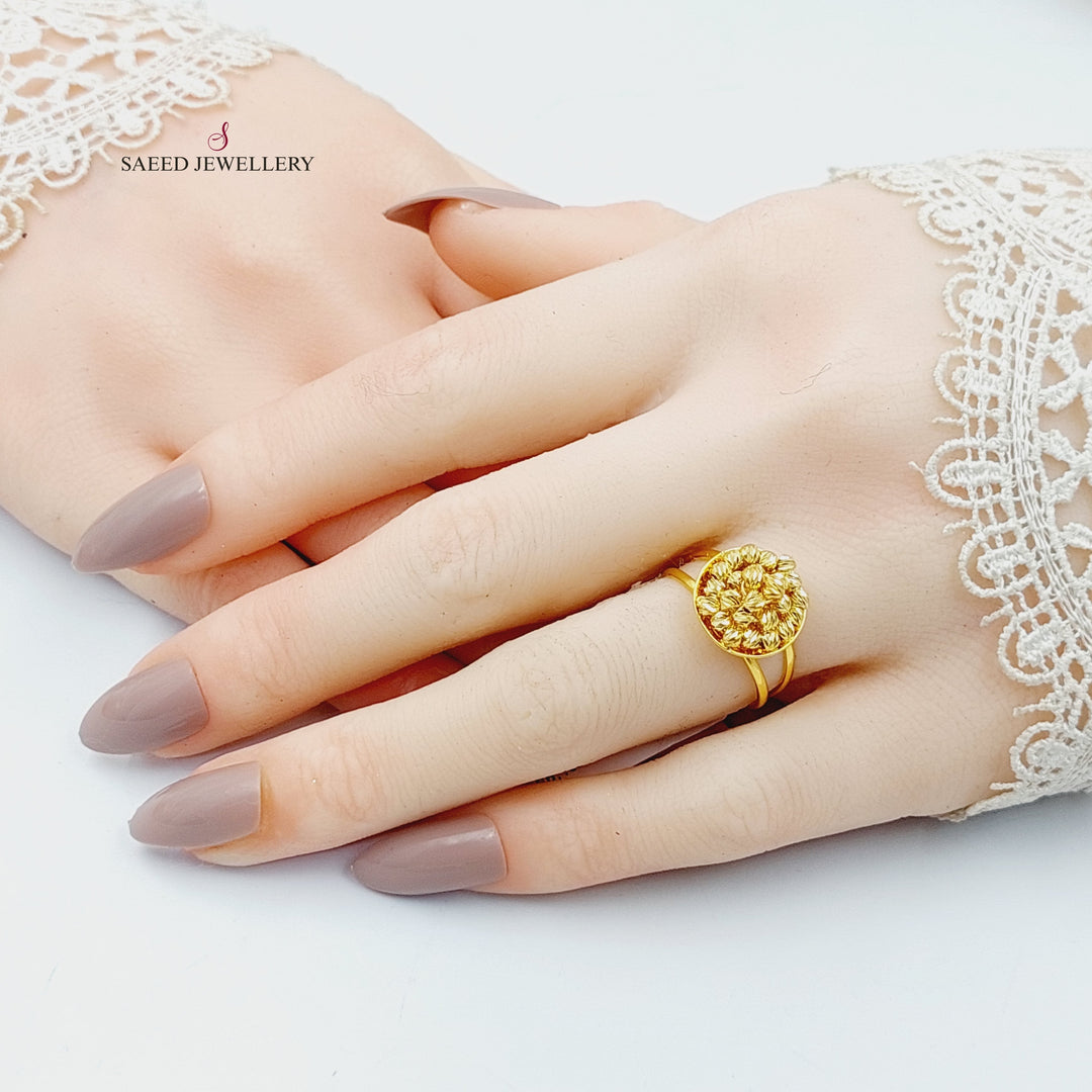 21K Gold Balls Ring by Saeed Jewelry - Image 3