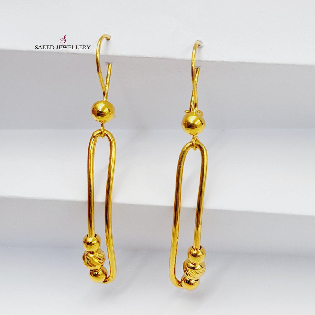 21K Gold Ball Shankle Earrings