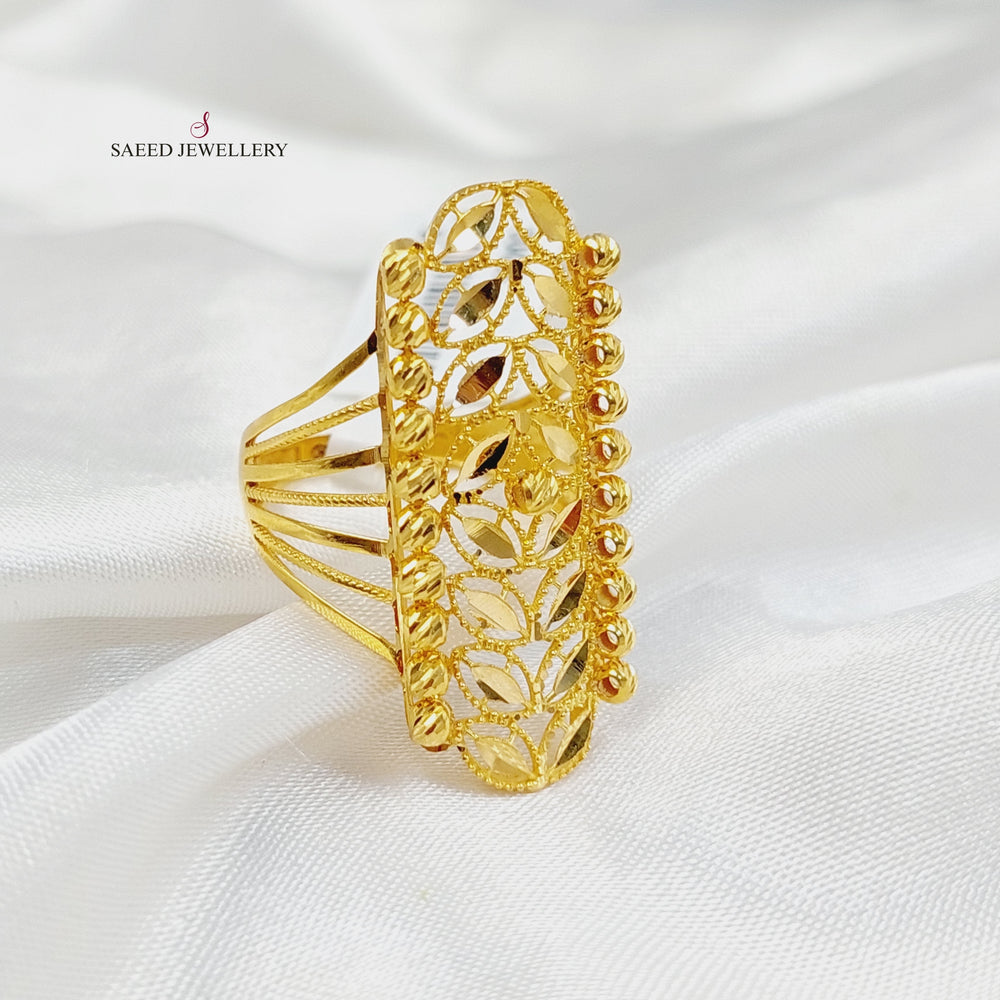 21K Gold Balls Spike Ring by Saeed Jewelry - Image 2