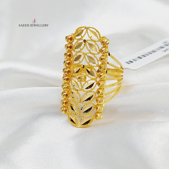 21K Gold Balls Spike Ring by Saeed Jewelry - Image 3