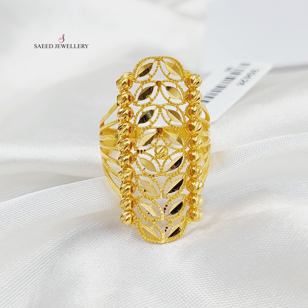 21K Gold Balls Spike Ring by Saeed Jewelry - Image 1