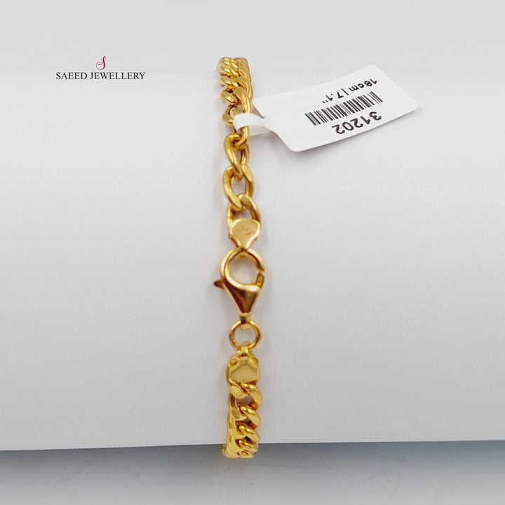 21K Gold Bar Bracelet by Saeed Jewelry - Image 5