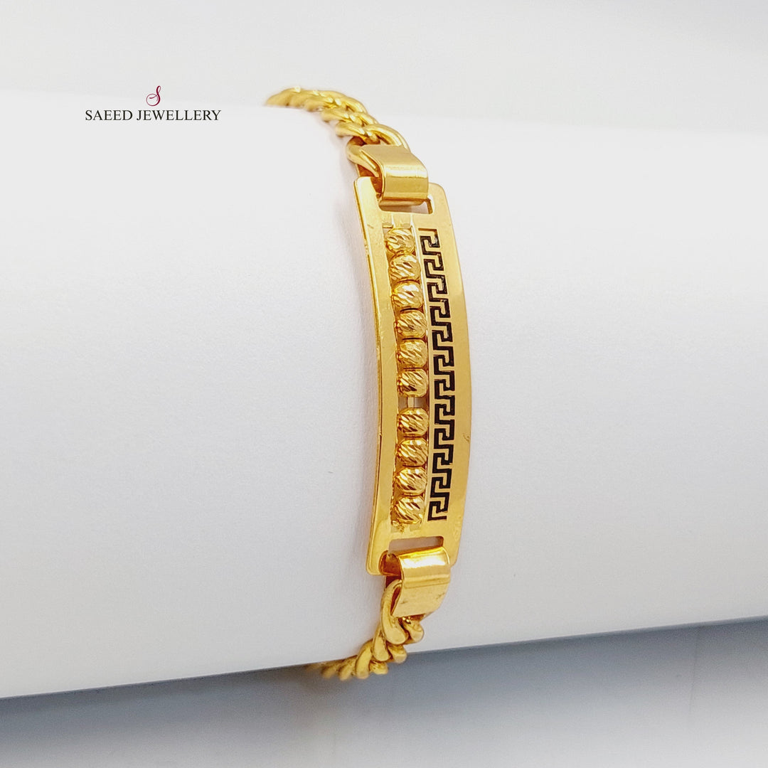 21K Gold Bar Bracelet by Saeed Jewelry - Image 1