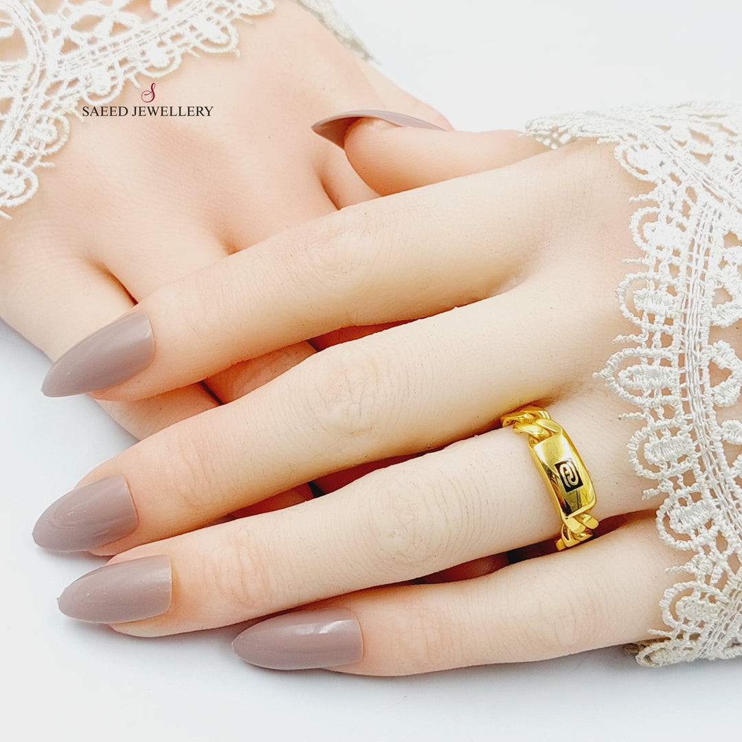 Bar Ring  Made Of 21K Yellow Gold by Saeed Jewelry-29786