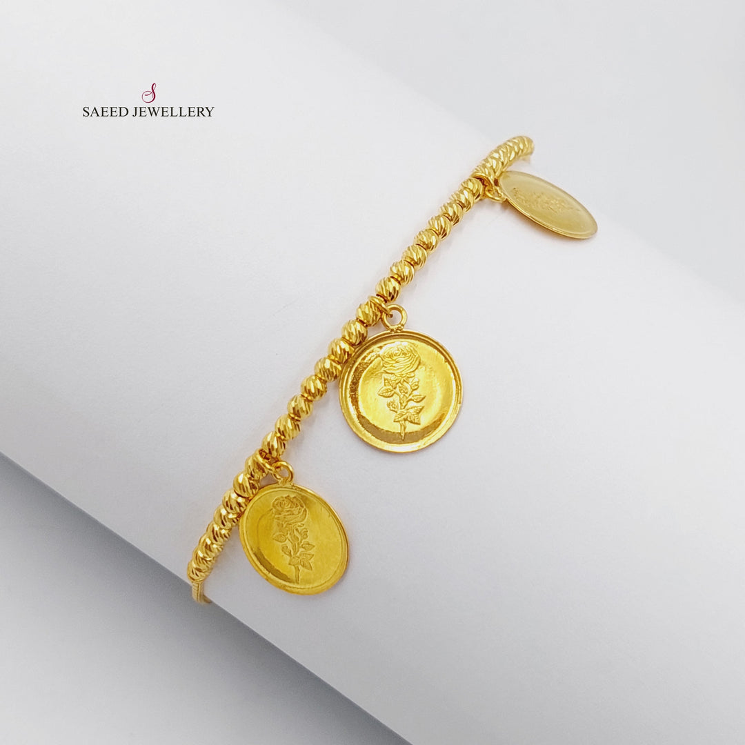 21K Gold Balls Bracelet by Saeed Jewelry - Image 3