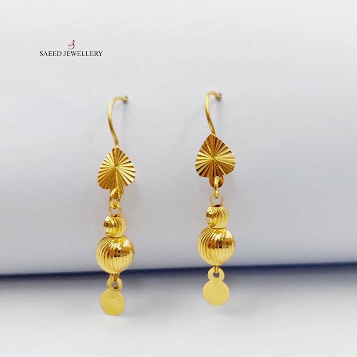 21K Gold Balls Earrings by Saeed Jewelry - Image 1