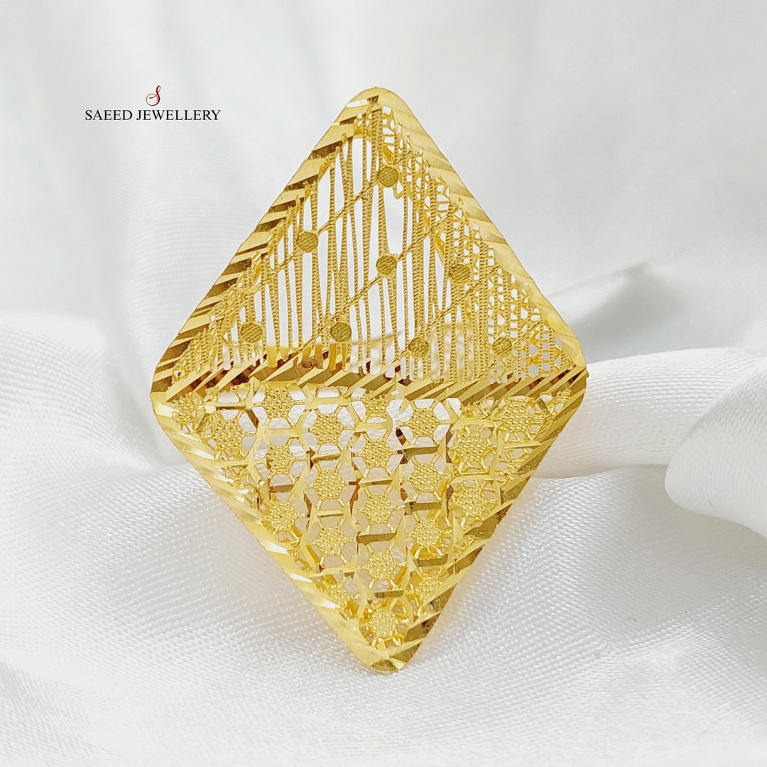 Beehive Ring Made Of 21K Yellow Gold by Saeed Jewelry-27767