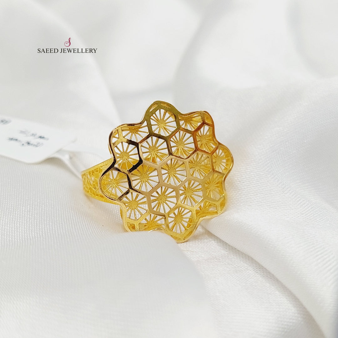 21K Gold Beehive Ring by Saeed Jewelry - Image 2